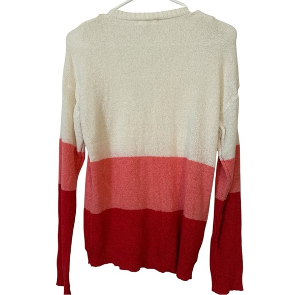 🌹Entro Cardigans in White and Red Gradient Knit - Picture 3 of 5